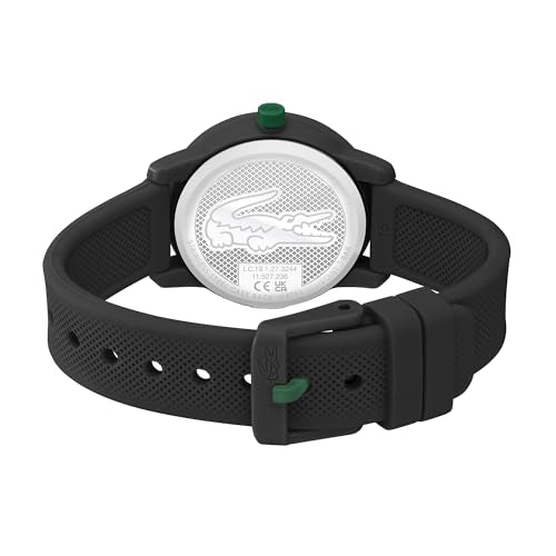 Lacoste Analogue Quartz Watch for Kids LACOSTE.12.12 Kids Collection with Black Silicone Bracelet - 2030042