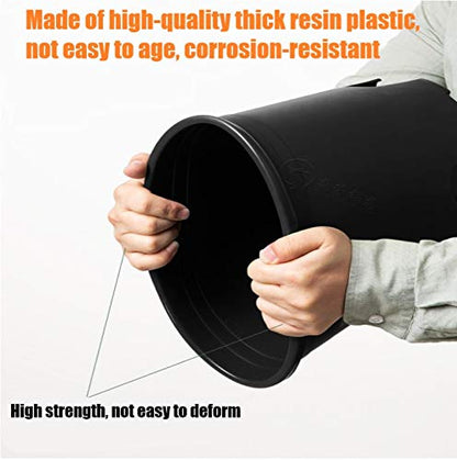 KAHEIGN 10Pcs Plastic Flower Pots, 19.5cm Thicken Plant Pots Plant Container Indoor Gardening Pot (Black)