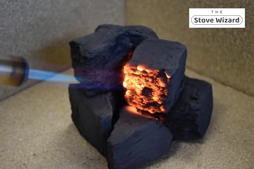 The Stove Wizard 18 Medium Gas Fire Ceramic Coals Replacement Suitable for Gas, LPG, Electric and Bio Ethanol fires