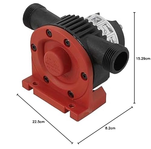 wolfcraft Pump with Plastic Casing (3000 l/h) - 2207000 - for Pumping Liquids with a Power Drill - for Fast and uncomplicated Transport of Non-Potable Water