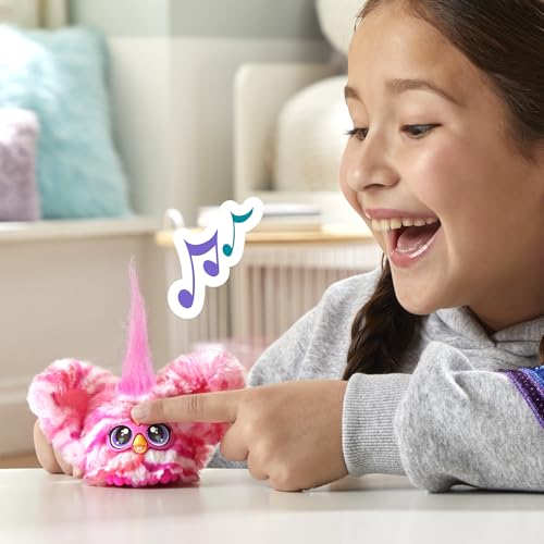 Furby Furblets - Series 3 Collectible - Bub-Lee Mini Electronic Plush Toy with Sounds for Kids, Interactive Talking Collectible, Soft to the Touch, Easter Gift, Pink