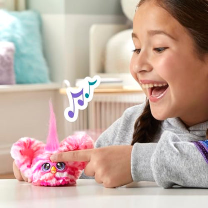Furby Furblets - Series 3 Collectible - Bub-Lee Mini Electronic Plush Toy with Sounds for Kids, Interactive Talking Collectible, Soft to the Touch, Easter Gift, Pink