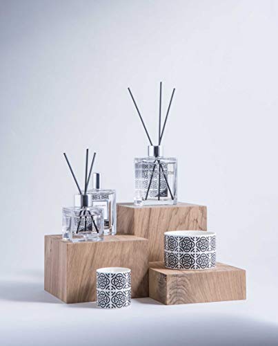 Wax Lyrical Fired Earth Small Ceramic Candle, Black Tea and Jasmine, Up to 17 hour burn time