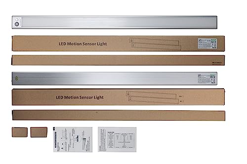 SOAIY LED Dimmable Under-Unit Light 60 cm Kitchen Lamp 3000 mAh Rechargeable Cabinet Lighting with Motion Sensor 3 Light Heat 2700 K,6500 K Magnetic Light Strip for Kitchen Cupboard Wardrobe Bathroom