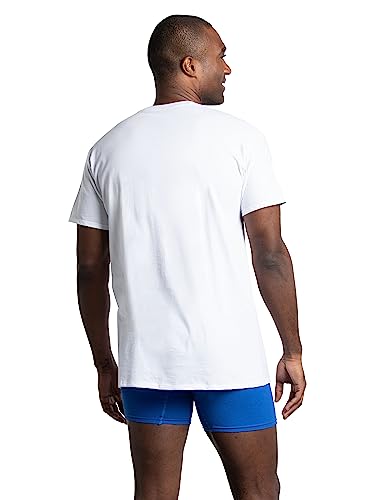 Fruit of the Loom Men's Stay Tucked Crew T-Shirt - X-Large - White (Pack of 6)