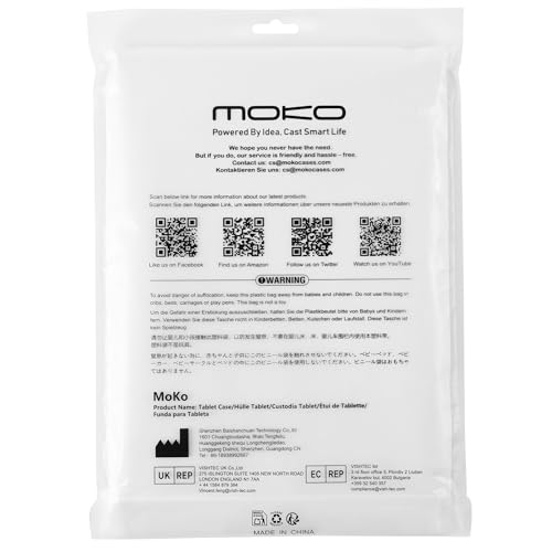MoKo Case for All-new 7" Kindle Paperwhite 12th Gen 2024&Kindle Colorsoft Signature Edition 2024,Ultra Clear Soft Flexible Transparent TPU Back Cover Light Shell with Auto Wake/Sleep,White Blue Floral