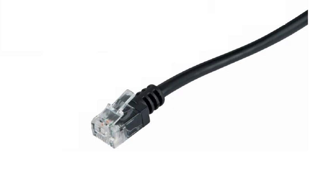 ASNQ 10m ADSL Ultra High Speed Broadband Modem Cable RJ11 to RJ11 Telephone Extension Internet Wire Network Black (Availability in 3m, 5m, 10m, 15m, 20m) (10m)