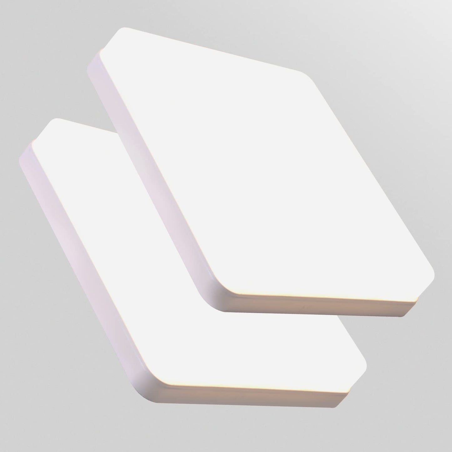 Eyesgood 2 Packs LED Bathroom Ceiling Lights 6500K 36W Square Flush Mount Office Ceiling Light Kitchen Modern White 3240LM IP44 Waterproof for Bedroom Living Room Ultra Thin