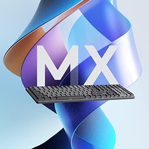 Logitech MX Mechanical Wireless Illuminated Performance Keyboard, Tactile Quiet Switches, Backlit Keys, Bluetooth, USB-C, macOS, Windows, Linux, iOS, Android, Metal, ‎Graphite