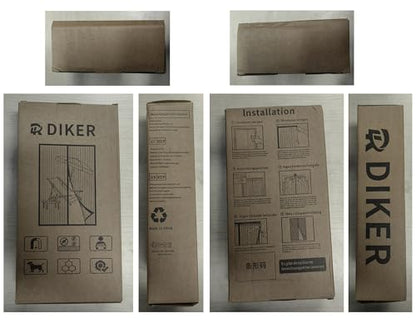 DIKER Fly Screens Doors Nets Patio Curtain Insect Mesh for Keeping Out Flies & Bug, Flyscreen French Doors, Mosquito Double Door Magnetic ScreenFly Doors(80x200cm, White)