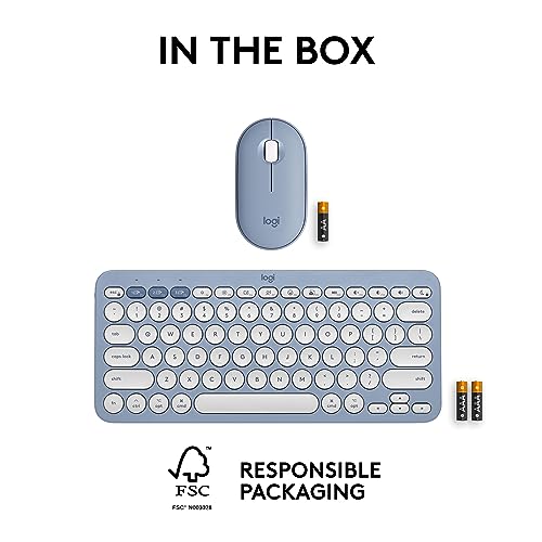 Logitech Pebble Keys 2 K380s, Multi-Device Bluetooth Wireless Keyboard with Customizable Shortcuts, Slim and Portable, Easy-Switch for Windows, macOS, iPadOS, Android, Chrome OS - Tonal Graphite