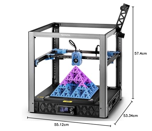 Sovol SV08 Core-XY 3D Printer Voron 2.4 Open Source, Max 700mm/s High Speed 3D Printers with 300℃ Clog-Free Hotend and Camera, Auto Leveling with 4 Independent Z Motors,Print Size 350x350x345 mm