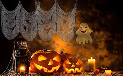Tmflexe 6 Pack Creepy Cloth 30 x 72 Inch, Spooky Halloween Polyester Decorations Scary Gauze Cloth Doorways Indoor Halloween Decorations Outdoor Yard Home Wall Decor