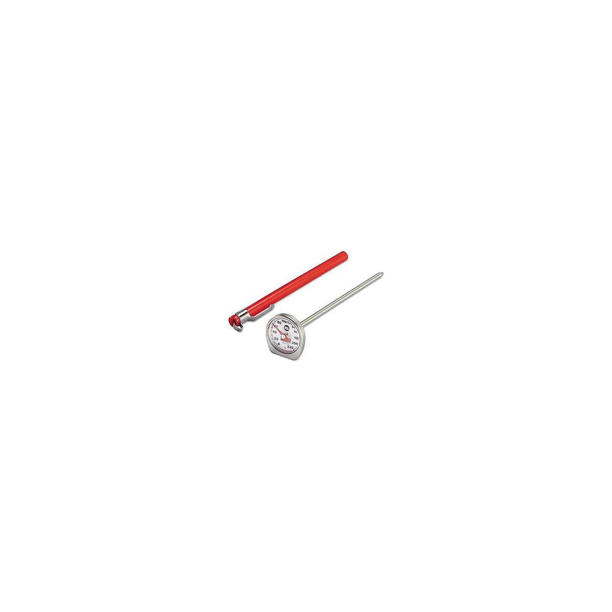 Rubbermaid Commercial Products Food/Meat Instant Read Thermometer, Pocket Size, Dishwasher Safe, Red, For Meat/Food Cooking and Grilling/Oven