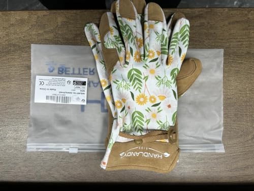 HANDLANDY Long Gardening Gloves for Men and Women, Pigskin Leather Rose Pruning Gloves- Breathable & Durability, with Thorn Proof Gauntlet