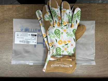 HANDLANDY Long Gardening Gloves for Men and Women, Pigskin Leather Rose Pruning Gloves- Breathable & Durability, with Thorn Proof Gauntlet