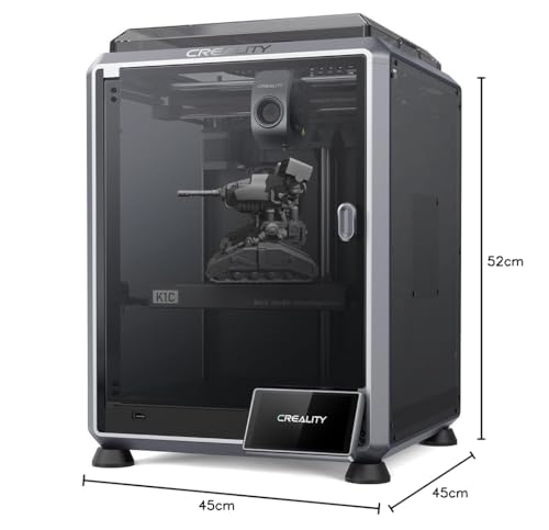 Creality K1C 3D Printer (2024 New Version) - Fast 600mm/s Printing Speed, AI Camera,Direct Extruder, Tri-metal Nozzle, Carbon Fiber Filament Support, Auto Leveling - Prints at High 300°C Temperature