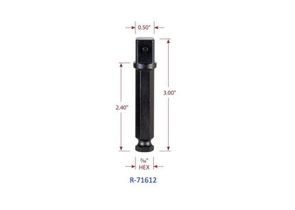 Nut Runner Impact Socket and Penta Socket Bundle - Impact Adapters Included - Nut Runner Socket and Two 5-Point Utility Sockets - 3/8" Drive 13/16" and 1/2" Drive 13/16"