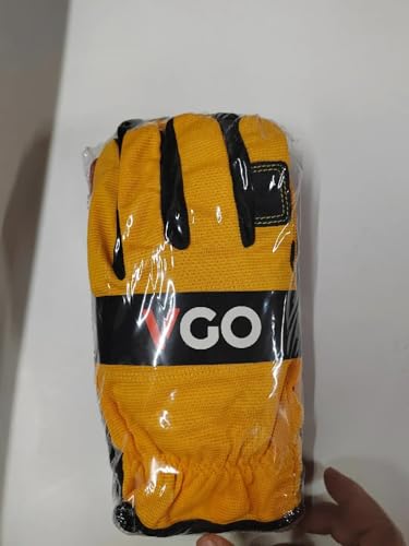 Vgo... 3 Pairs Safety Work Gloves - Builder & Gardening Gloves (Size L, 3 Colours, NB7581)