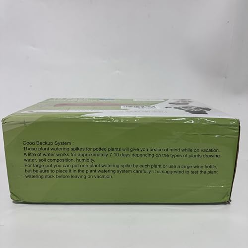 WUJUN Plant Watering Stakes10 Pack Automatic Plant Waterers for Vacations, Plant Watering Devices Terracotta Self Watering Spikes for Wine Bottles Great Plant for Indoor & Outdoor Plants