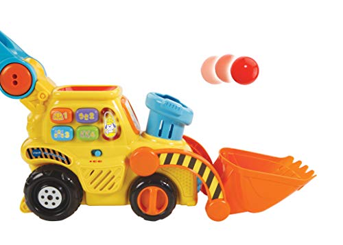 VTech POP and Drop Digger, Educational Push Along Digger for Toddler, Toy Gift for 12 Months to 2 3 Years Boys and Girls. English Version