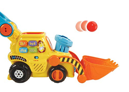 VTech POP and Drop Digger, Educational Push Along Digger for Toddler, Toy Gift for 12 Months to 2 3 Years Boys and Girls. English Version