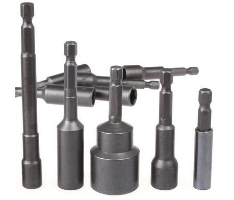 6-19mm Magnetic Nut Setter Driver Drill Bit Set 1/4 inch Hex Shank Quick Change Metric Nut Driver Set - 10pcs
