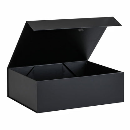 PLINJOY Extra Large Black Gift Box 16.5x14x5.5 Inches,Gift Boxs for Presents with Lid Magnetic Closure Collapsible,Groomsman Proposal Box,Birthday, Christmas,for Clothes and Large Gifts