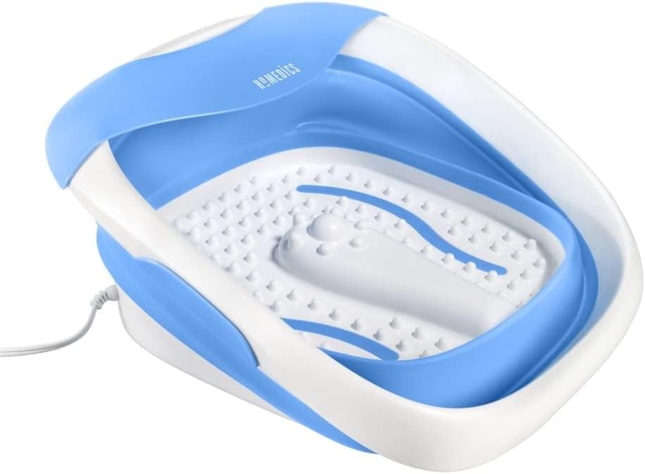 Homedics Compact Pro Spa Collapsible Footbath with Heat | Vibration Massage, ACU-Node Surface, Heat Maintenance | Improves Circulation, Soothe Tired Muscles, Collapsible Tub for Easy Storage