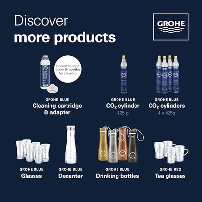 GROHE Blue S-Filter Cartridge - Replacement Filter for Blue and Red Water Systems for Fresh Filtered Water, Reduces Limescale and Heavy Metals, Capacity 600 Litre, 40404001