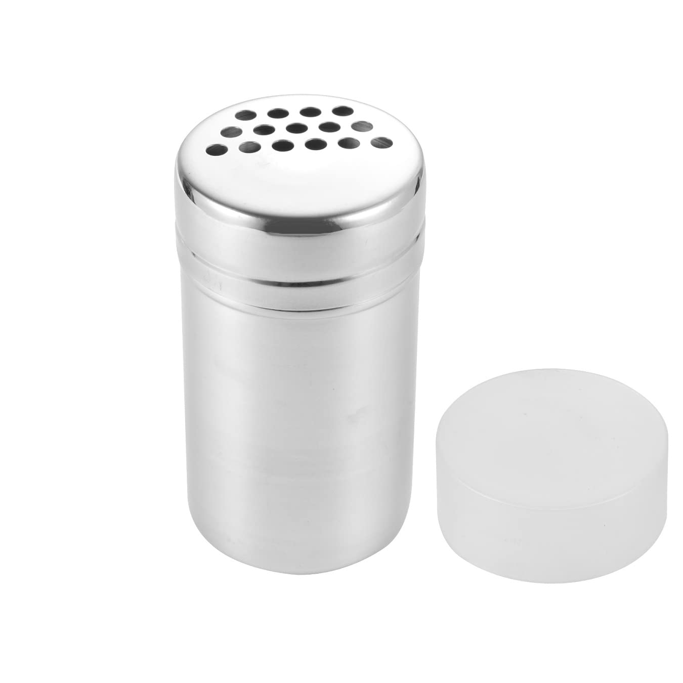 Dredge Shaker Spice Shaker Grated Cheese Shaker Stainless Steel Seasoning Shaker with Large Holes & Lid (size -1)