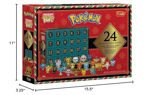Funko Pop! Advent Calendar: Pokemon - 24 Days of Surprises - Collectible Vinyl Mini Figures - Mystery Box - Gift Idea - Holiday Present for Girls, Boys & Kids - Christmas Countdown