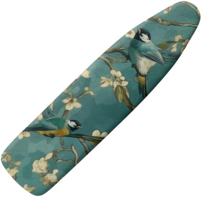Almond Blossom Sparrow Steam Ironing Board Replacement Cover Retro Watercolor