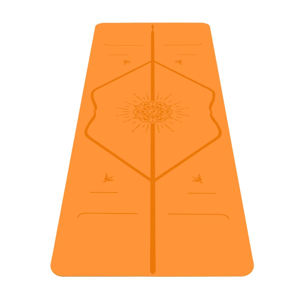 Liforme Travel Yoga mat – Patented Alignment System, Warrior-Like Grip, Non-Slip, Eco-Friendly, Ultra-Lightweight and Sweat Resistant, Made with Natural Rubber