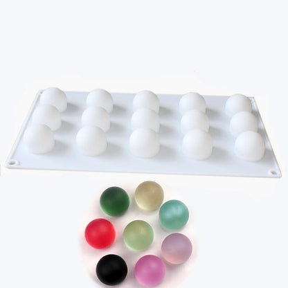 X-Haibei 3D Ice Ball Eyeball Chocolate Bath Bomb Round Soap Candy 1inch Maker Mold Silicone