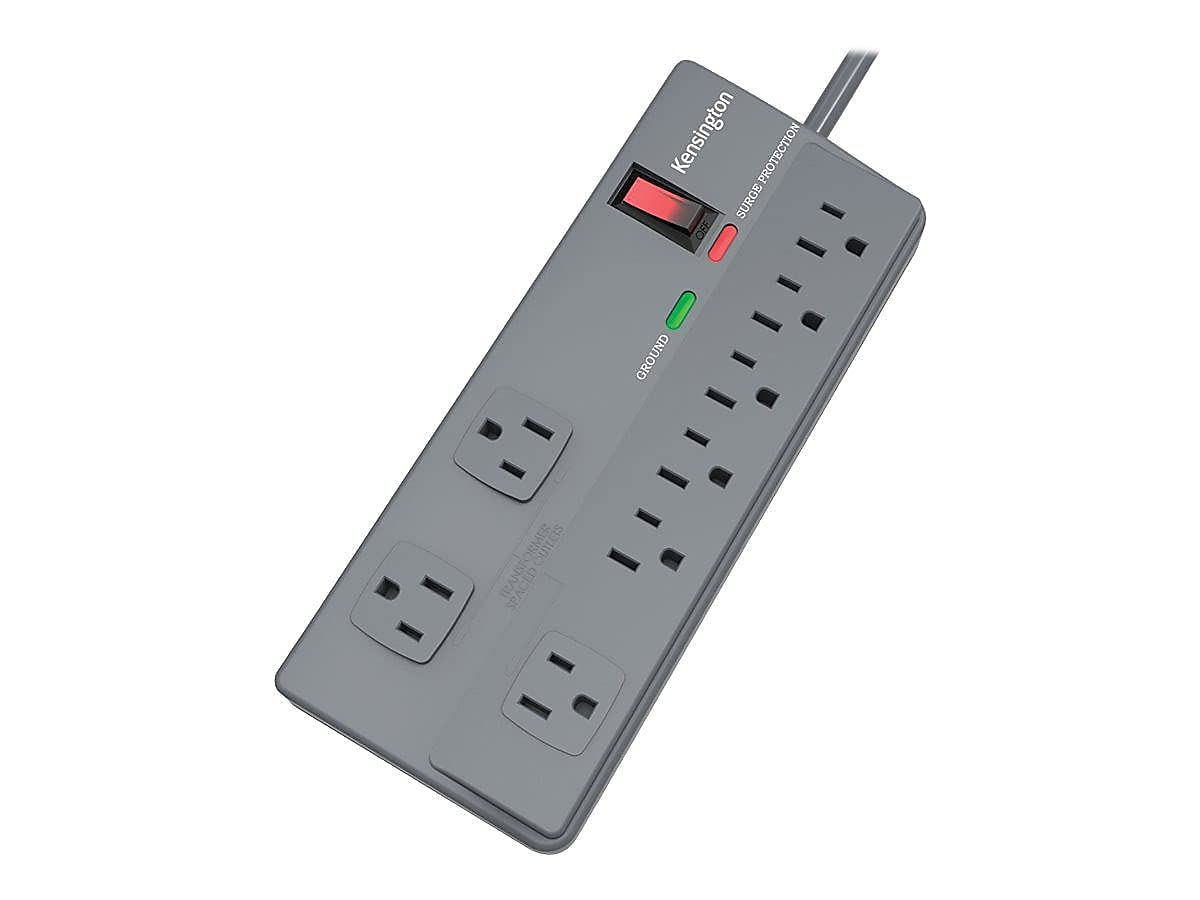 Kensington Guardian 6 Outlet Power Strip, 15ft Surge Protector, 15-Foot Cord, 540 Joules, Black(K38215NA)