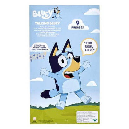Bluey - 13" Talking Bluey Plush - Interactive - Sing Along with Bluey, 9 Different Phrases