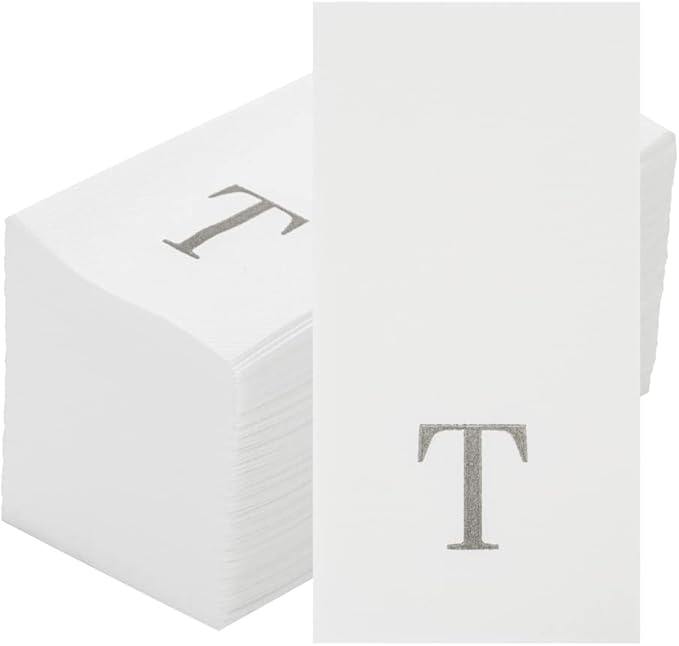 Luxenap 15.8 X 7.9 Inch Linen-Feel Guest Towels, 2000 Lettered Hand Towels