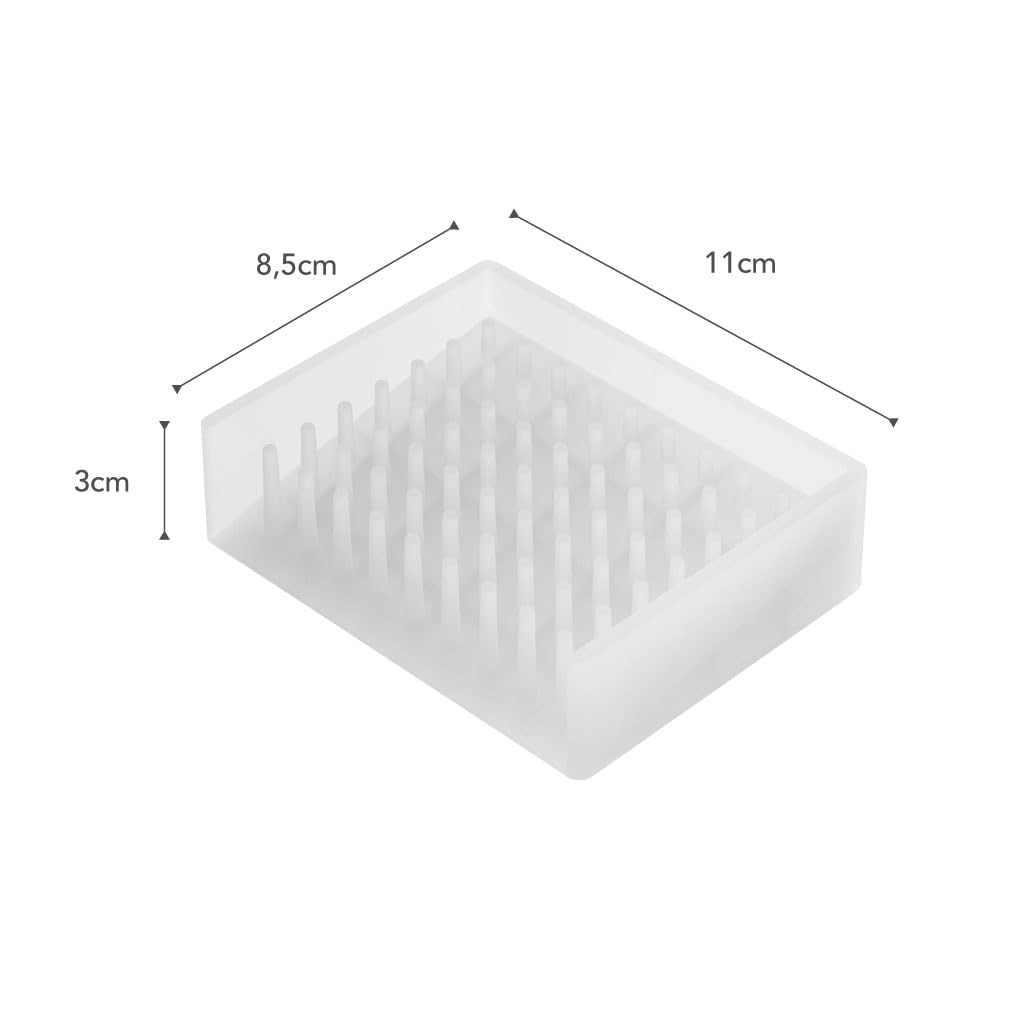 Yamazaki Home Self Draining Soap Tray - Floating Holder Dish for Sink, Silicone, No Assembly Req.