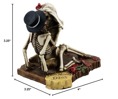 SUMMIT COLLECTION Love Never Dies Passionate Wedding Skeleton Couple Figurine, Resin Desk and Shelf Decoration