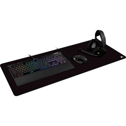 Corsair MM350 PRO Premium Spill-Proof, Stain-Resistant Cloth Gaming Mouse Pad (93 x 40 cm Surface, Micro-Weave Fabric, 4 mm Thick Plush Rubber, Durable Anti-Fray Edges) Extended XL, Black