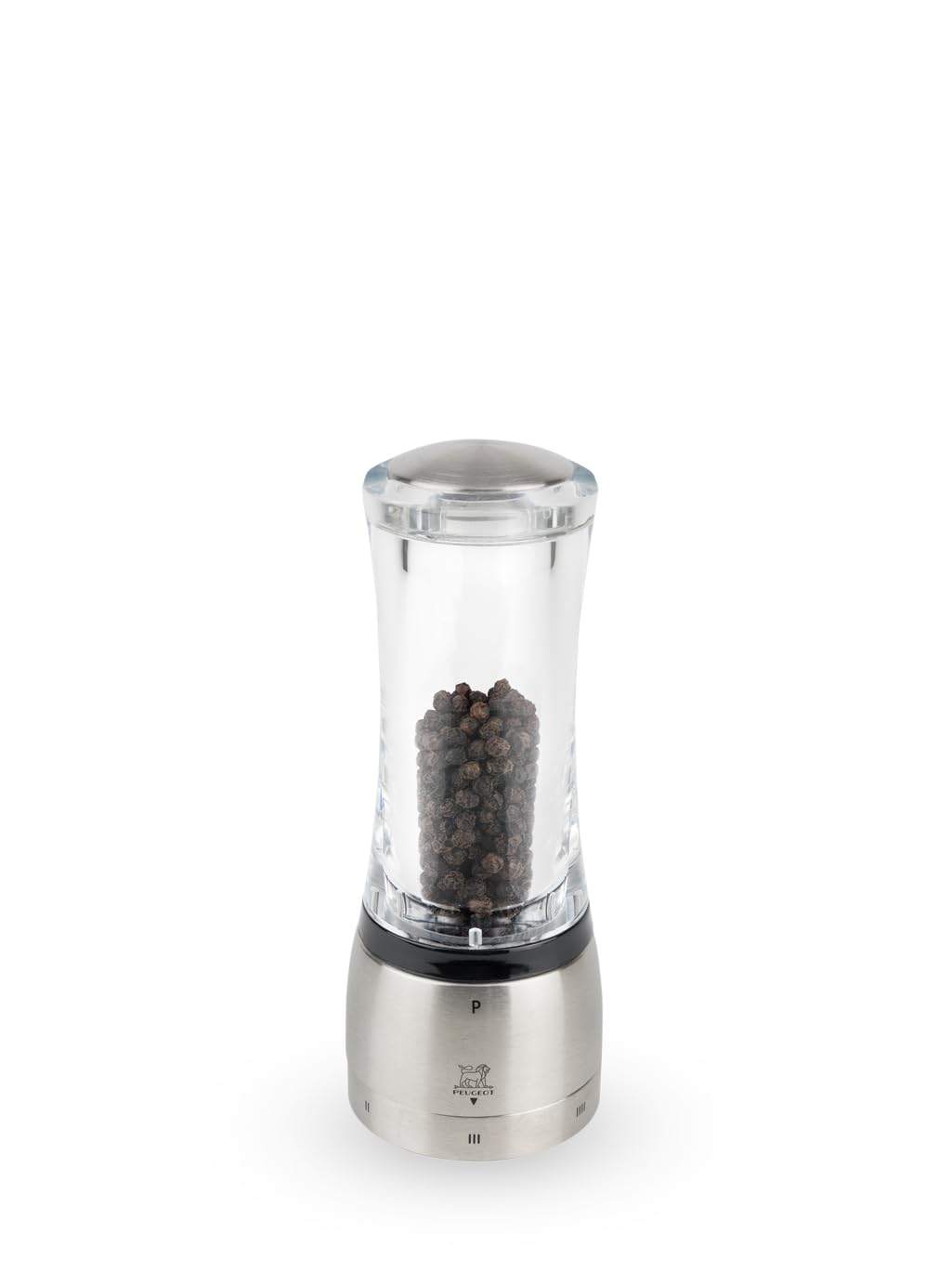 u'Select manual pepper, acrylic and stainless steel, 16 cm