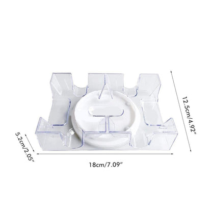 Keenso Rotating Card Tray, Transparent Multi-Layer Organizer, Playing Card Holder, for Poker Games, Family Entertainment, and Card Display