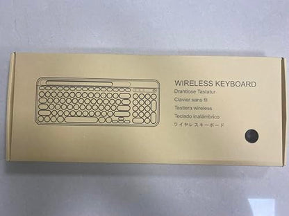 cimetech USB & Bluetooth Keyboard, Wireless Keyboard Ergonomic 2.4G Silent UK Layout with 3 Channels Multi-Device for iOS, Android, Windows, Smartphone