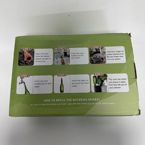 WUJUN Plant Watering Stakes10 Pack Automatic Plant Waterers for Vacations, Plant Watering Devices Terracotta Self Watering Spikes for Wine Bottles Great Plant for Indoor & Outdoor Plants