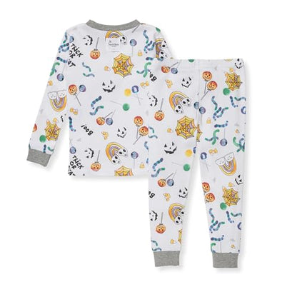 Burt's Bees Baby Baby Girl's Toddler Pajamas, Tee and Pant 2-Piece Pj Set, 100% Organic Cotton, Halloween Treats