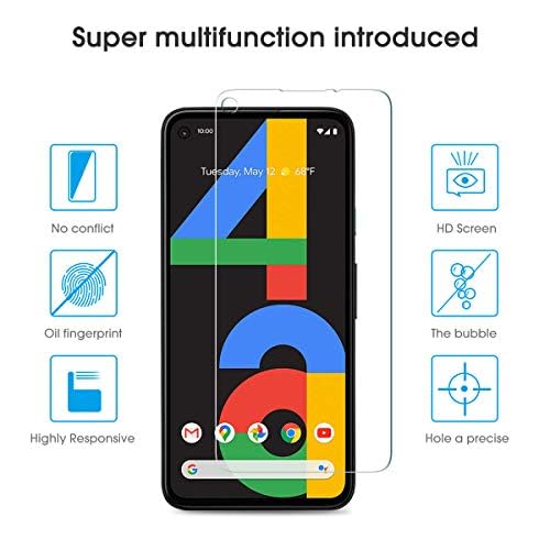 OMOTON 3+2 Pack for Google Pixel 9 Pro Screen Protector, 3 Pack Tempered Glass Screen Protector & 2 Pack Camera Lens Protector for Pixel 9 Pro 2024 6.3-inch, Case Friendly (Not for Pixel 9/9 Pro XL)