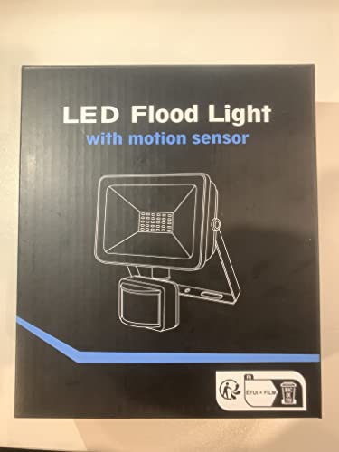 CLY 25W Security Lights Outdoor Motion Sensor, 2100 Lumen IP66 Waterproof LED Floodlight with Smart PIR Sensor, 6500K PIR Sensor Security Light, Outside Light with Sensor for Backyard, Garden, Doorway