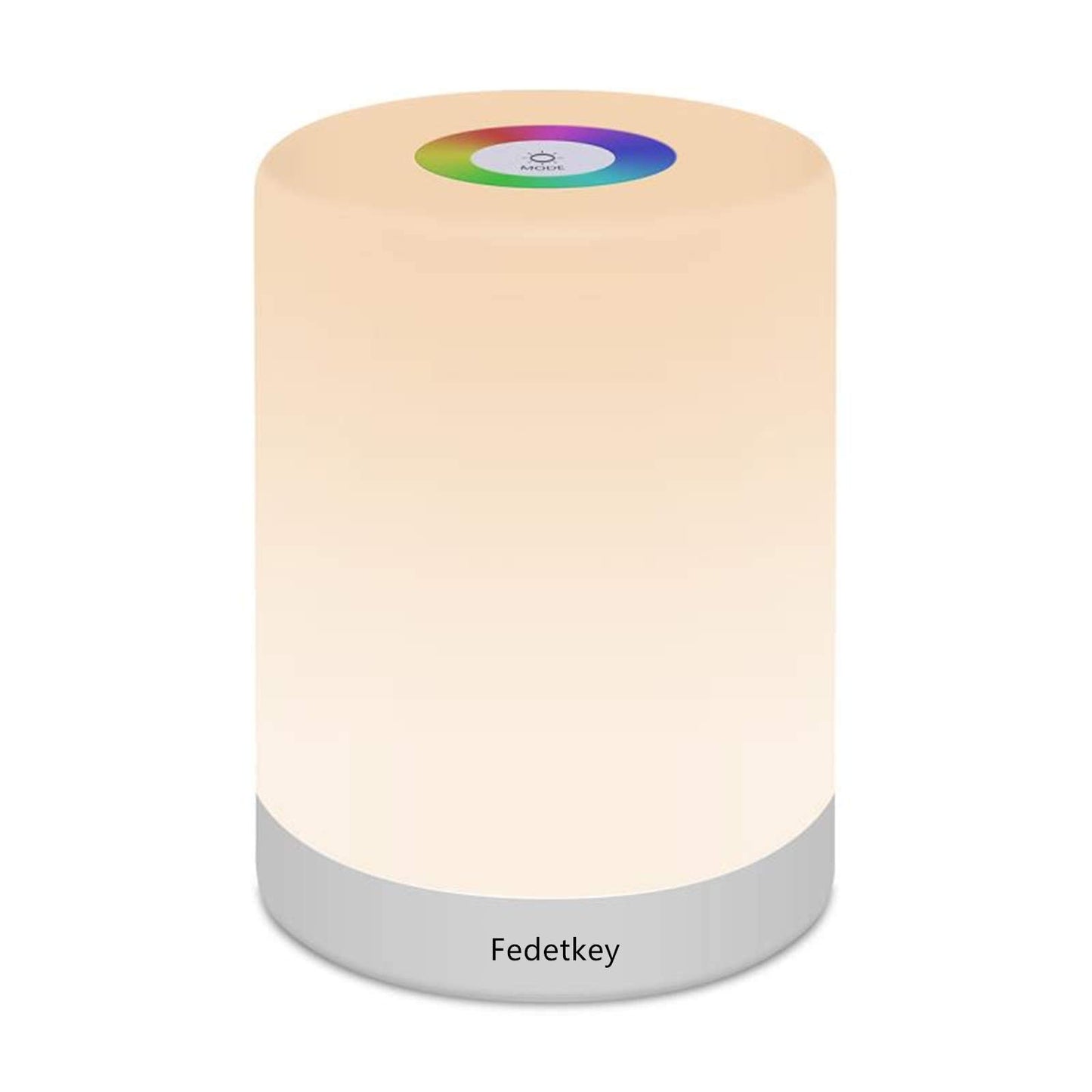 Fedetkey Night Light,LED Touch Control Chargeable Smart Bedside Table Lamp,RGB Color Changing Modes for Baby Kids Bedroom,Office,Camping