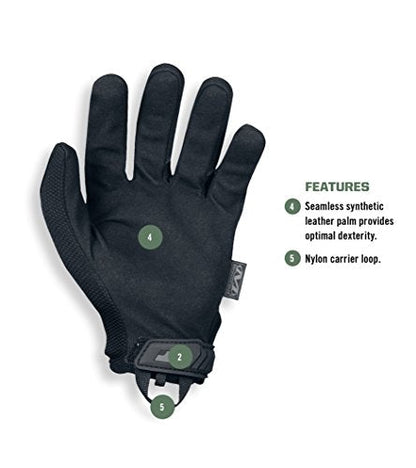 Mechanix Wear: The Original Covert Work Gloves with Secure Fit, Flexible Grip for Multi-purpose Use, Durable Touchscreen Safety Gloves for Men (Black, Small)